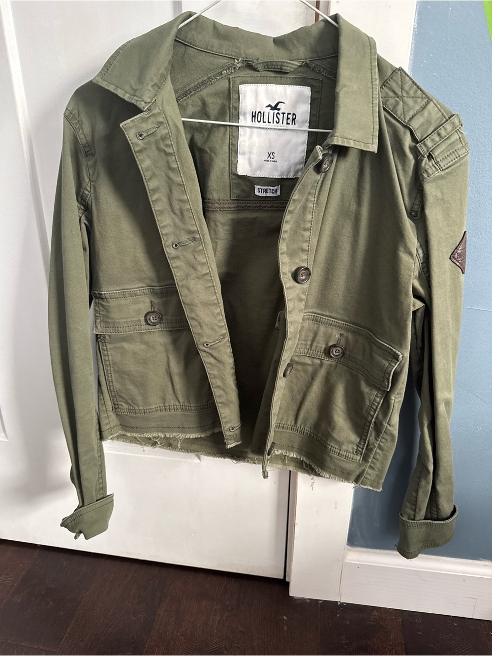 Hollister Women's Olive Green Utility Jacket